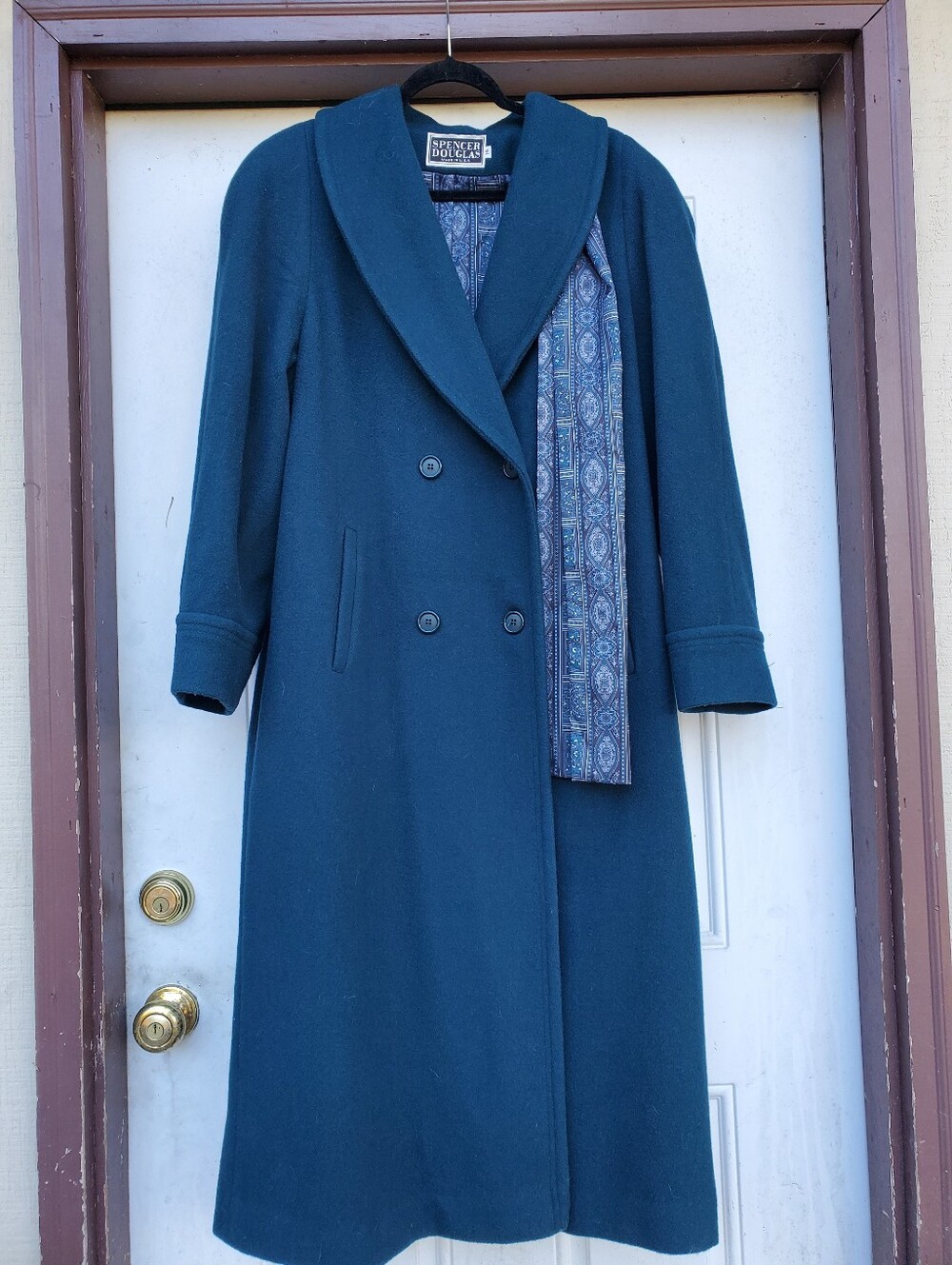vintage teal wool peacoat